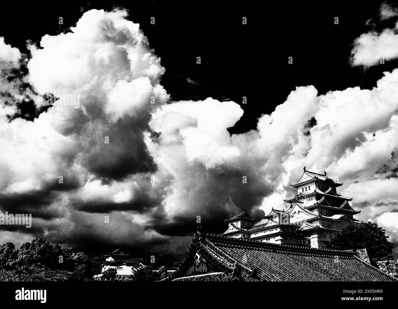 Himeji castle hyogo prefecture japan Black and White Stock Photos ...