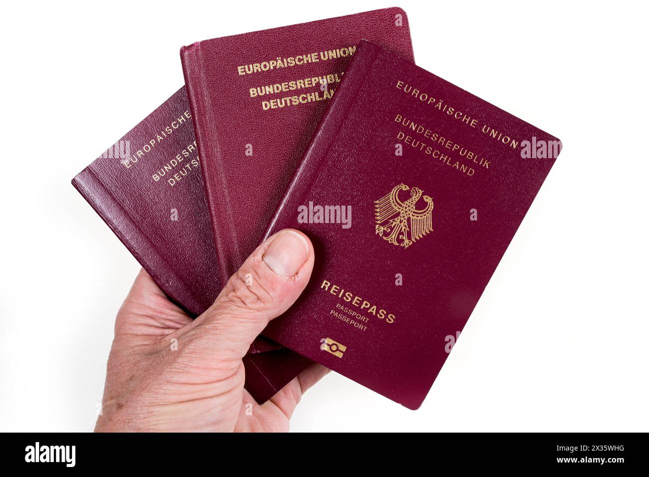Passports of the Federal Republic of Germany Stock Photo