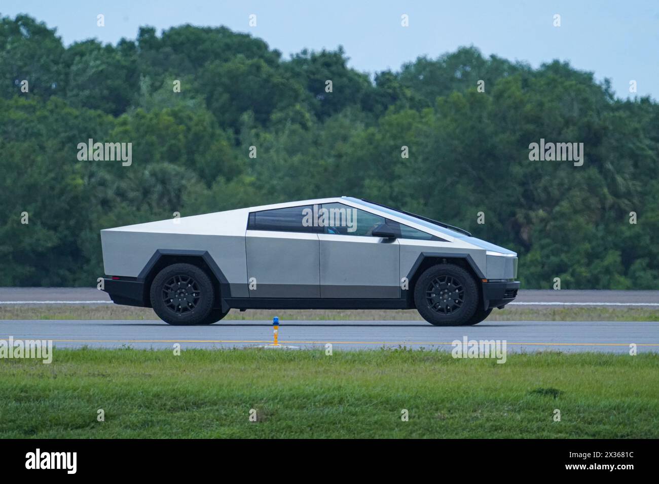 Sanford, Florida, USA, April 21, 2024, Cyber Truck During the 2024