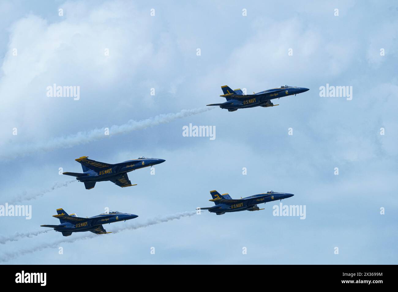 Sanford, Florida, USA, April 21, 2024, US Navy Blue Angels perform