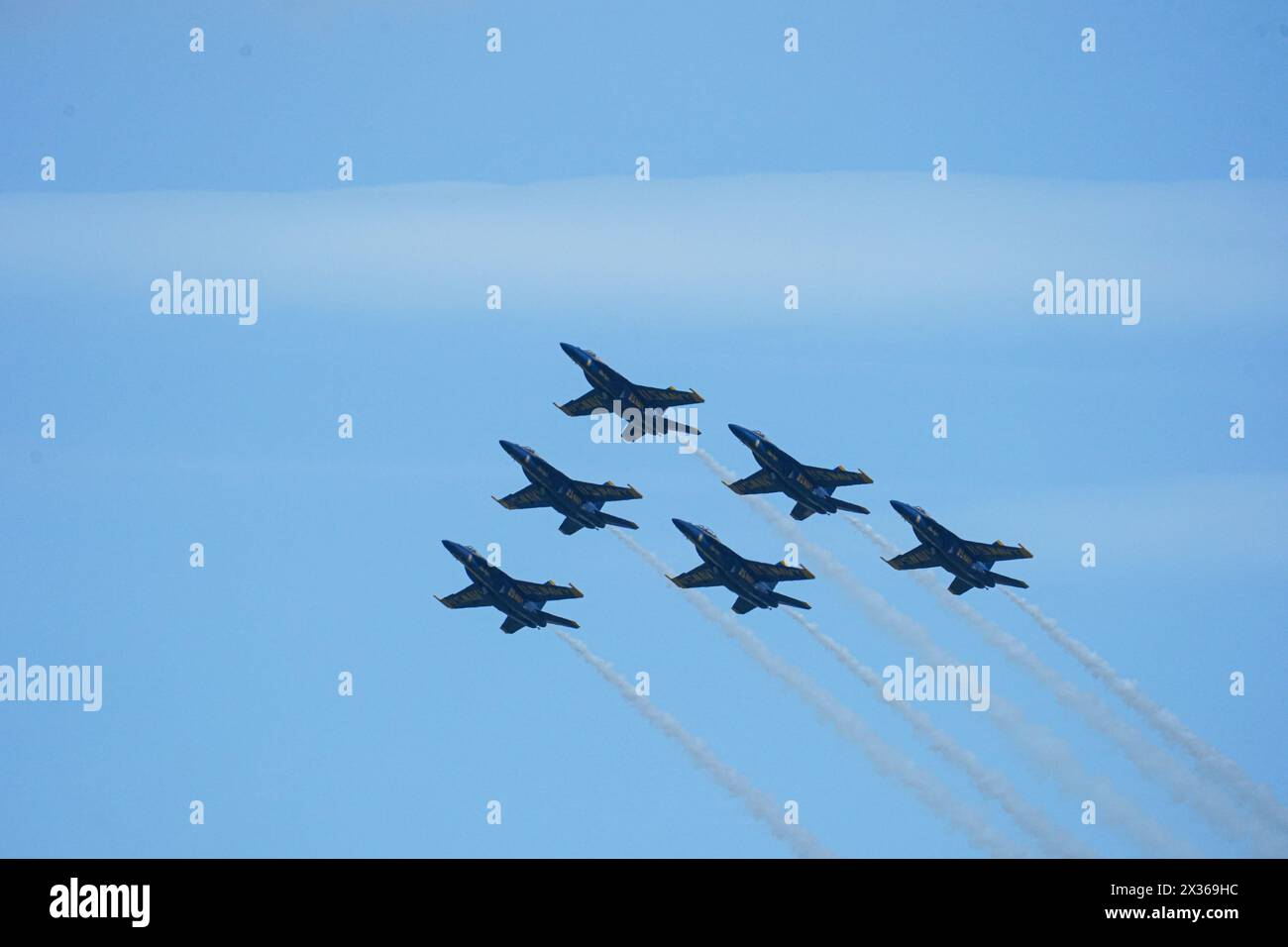 Sanford, Florida, USA, April 21, 2024, US Navy Blue Angels perform