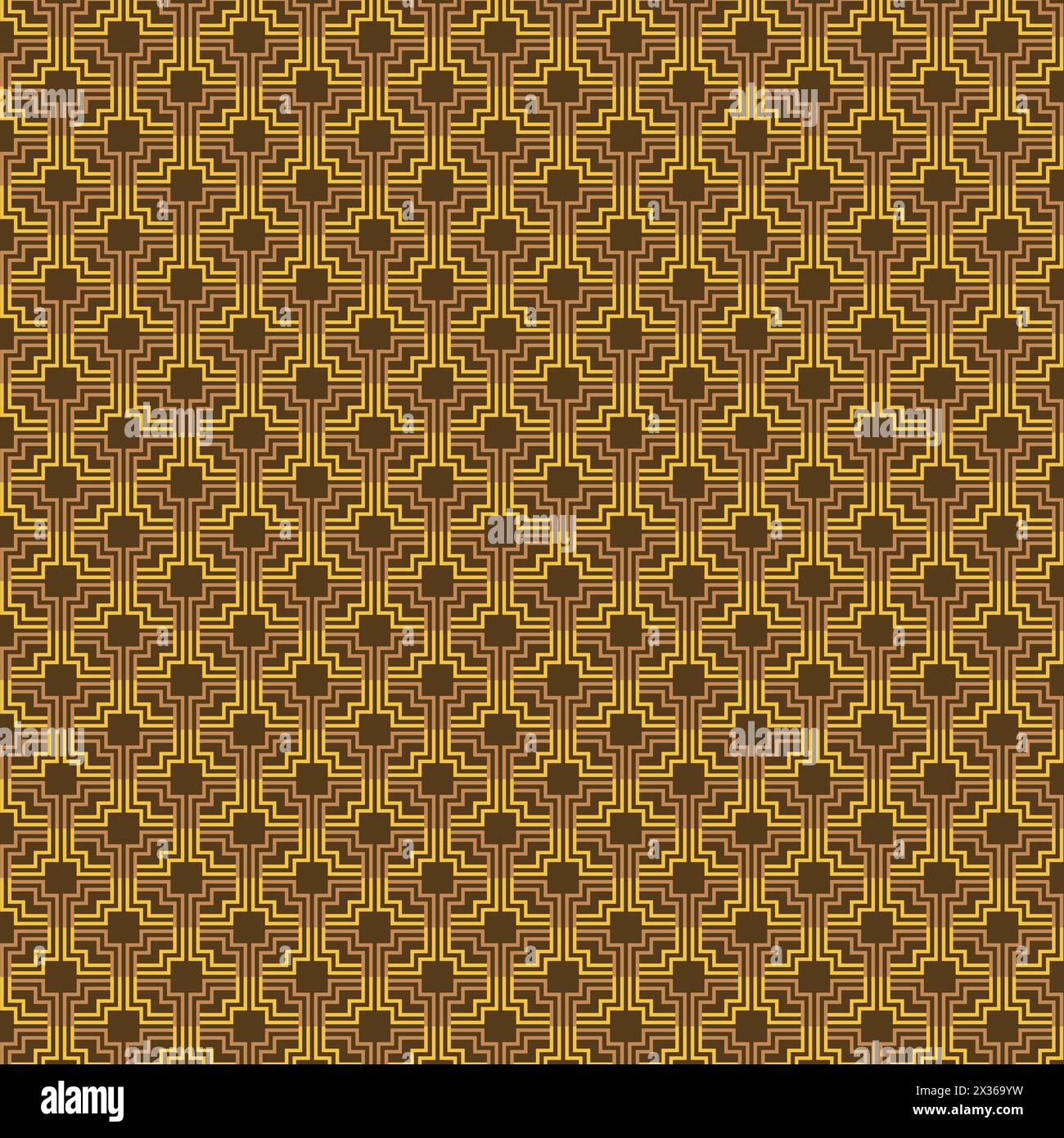 Chinese inspired seamless geometric vector pattern, Stock Vector