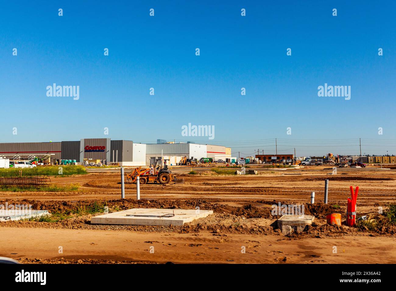 A new Costco Wholesale warehouse store under construction in Riverbank California Stanislaus County USA Stock Photo