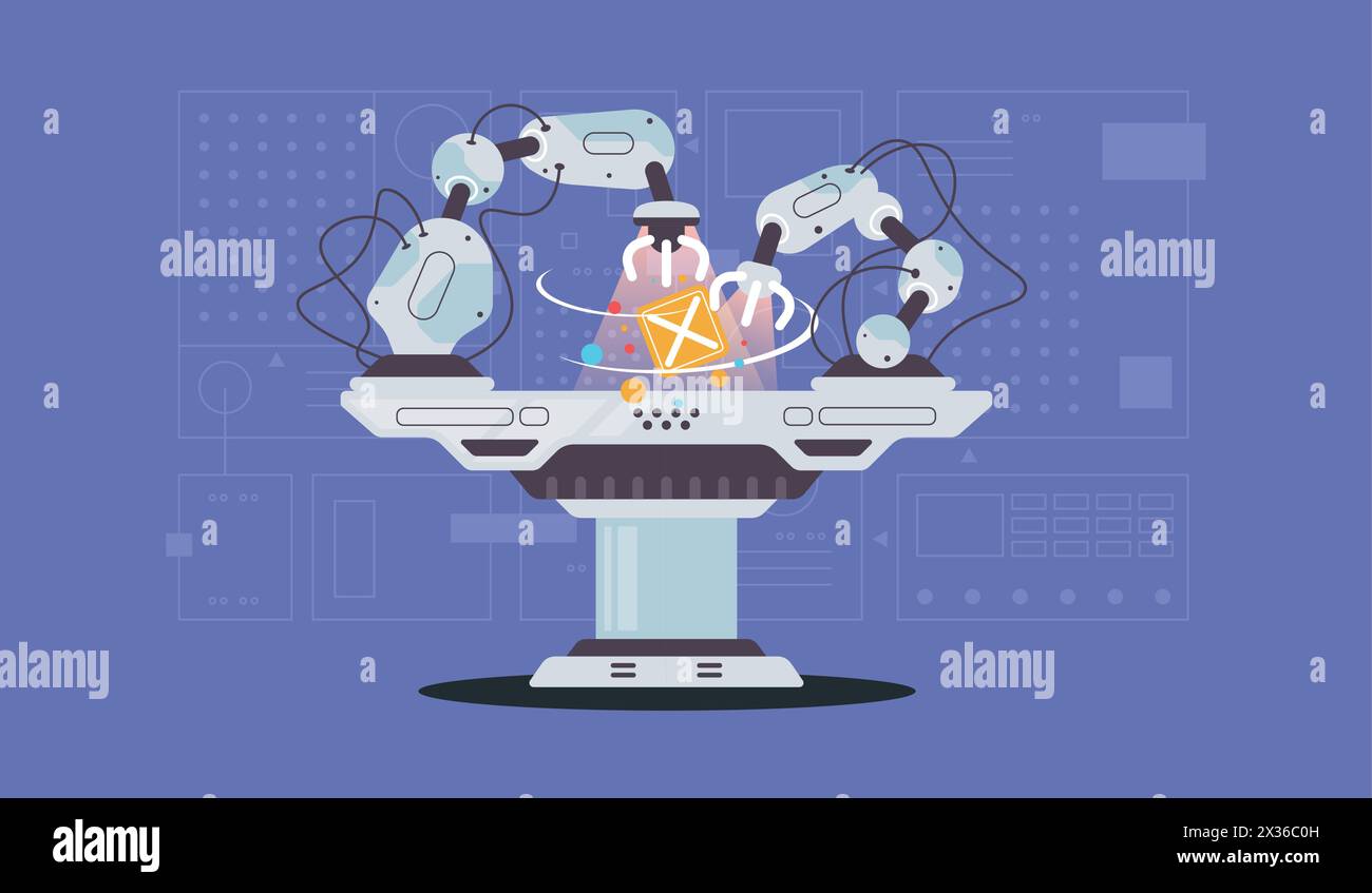 Quantum computer software development and programming vector