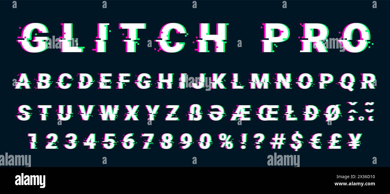 Glitch alphabet hi-res stock photography and images - Alamy