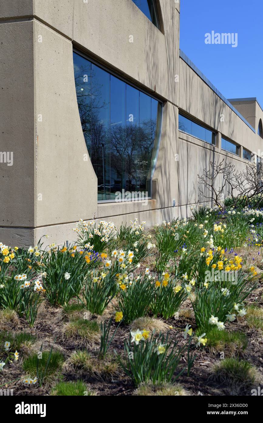Streamwood, Illinois, USA. Modern architecture applied to a suburban