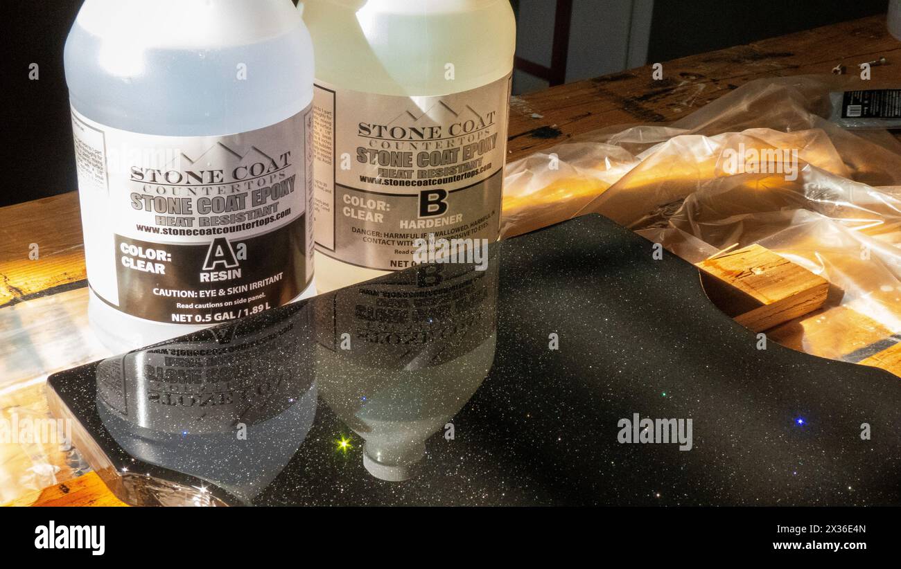 DIY home project building counter tops out of 1/2 plywood and stone ...