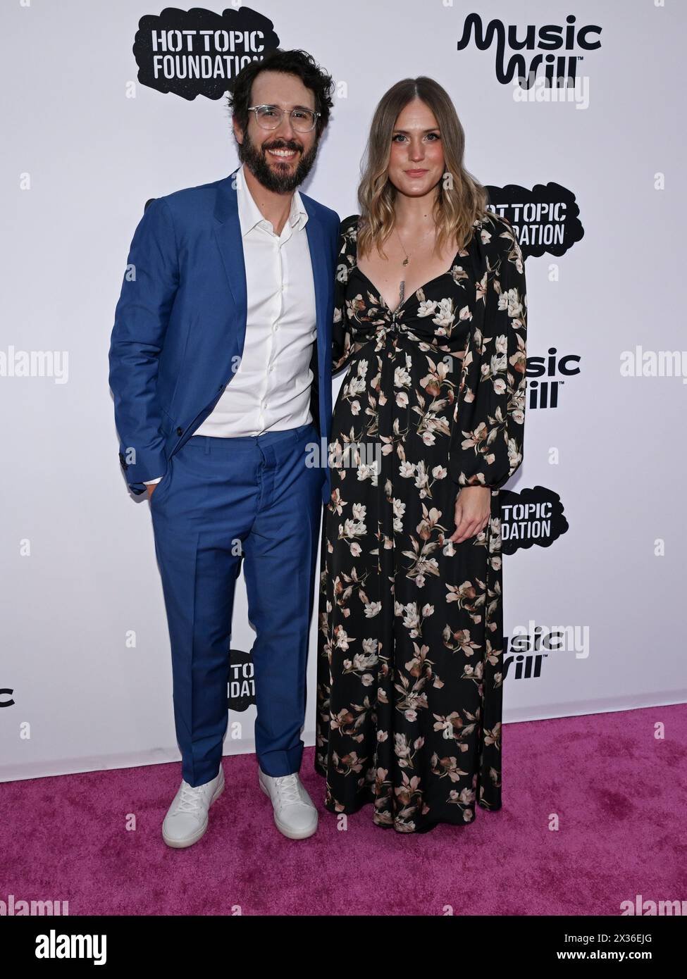 April 24, 2024, Los Angeles, California, USA: Josh Groban and Natalie McQueen attend the 16th Annual Music Will Benefit. (Credit Image: © Billy Bennight/ZUMA Press Wire) EDITORIAL USAGE ONLY! Not for Commercial USAGE! Stock Photo