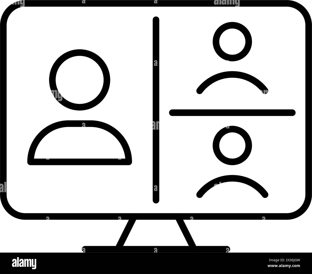 Multiple screen conference Black and White Stock Photos & Images - Alamy