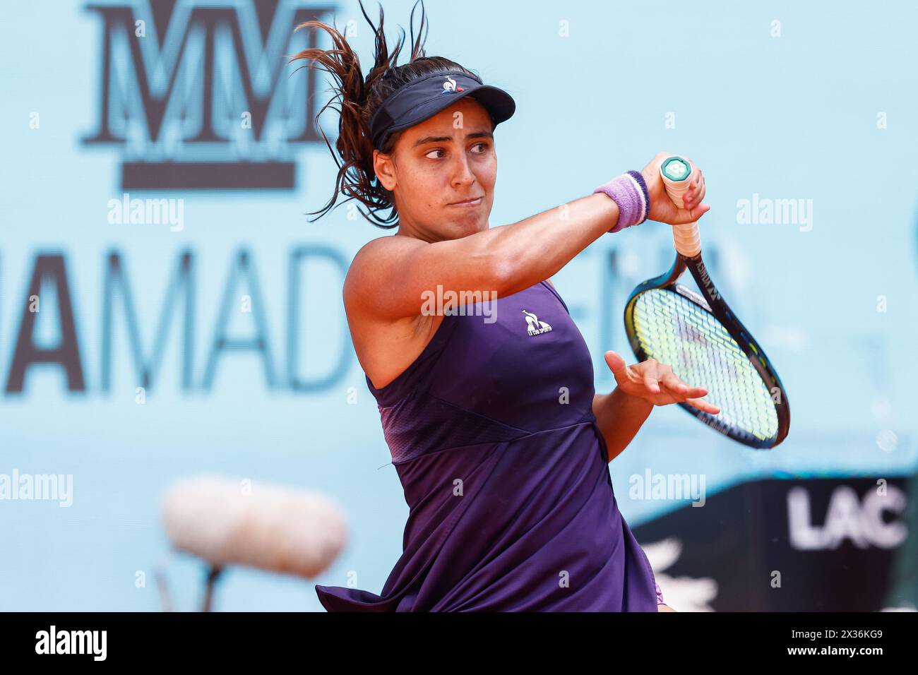 Maria Lourdes Carle of Argentina in action against Emma Raducano of
