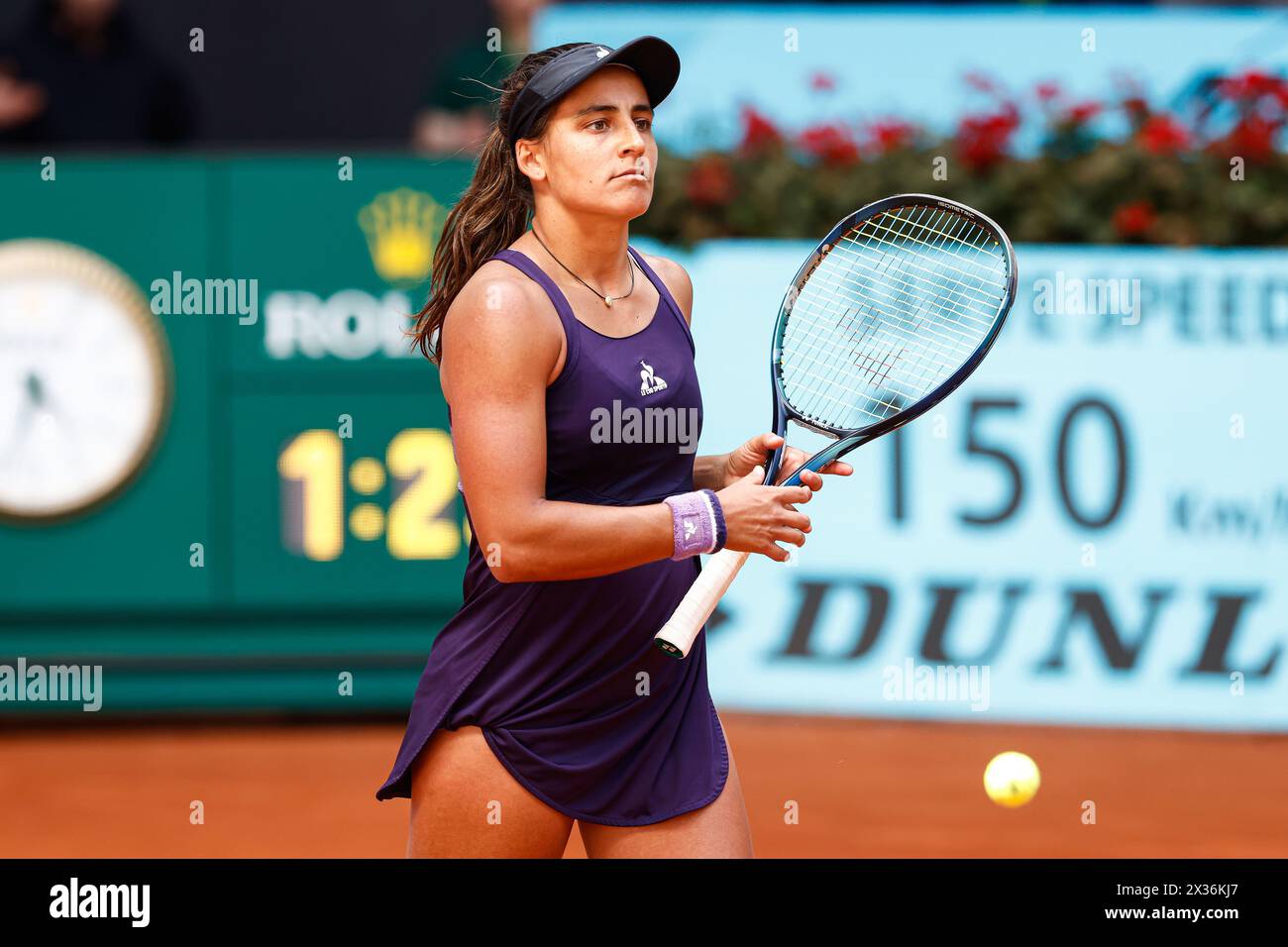 Maria Lourdes Carle of Argentina in action against Emma Raducano of