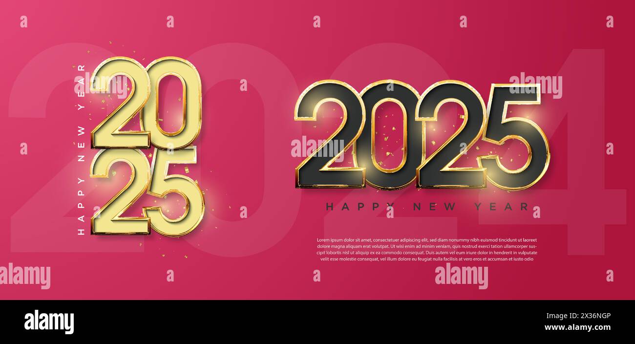 2025 new year celebration with two different and elegant festive number