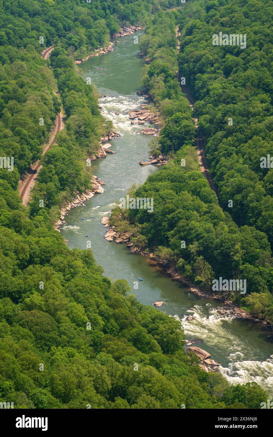 A View of Whitewater Rafters at New River Gorge National Park and ...