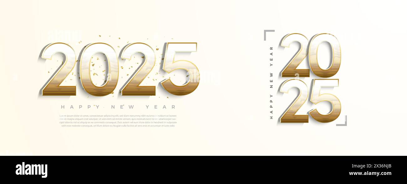 2025 new year celebration with beautiful coloring and elegant number