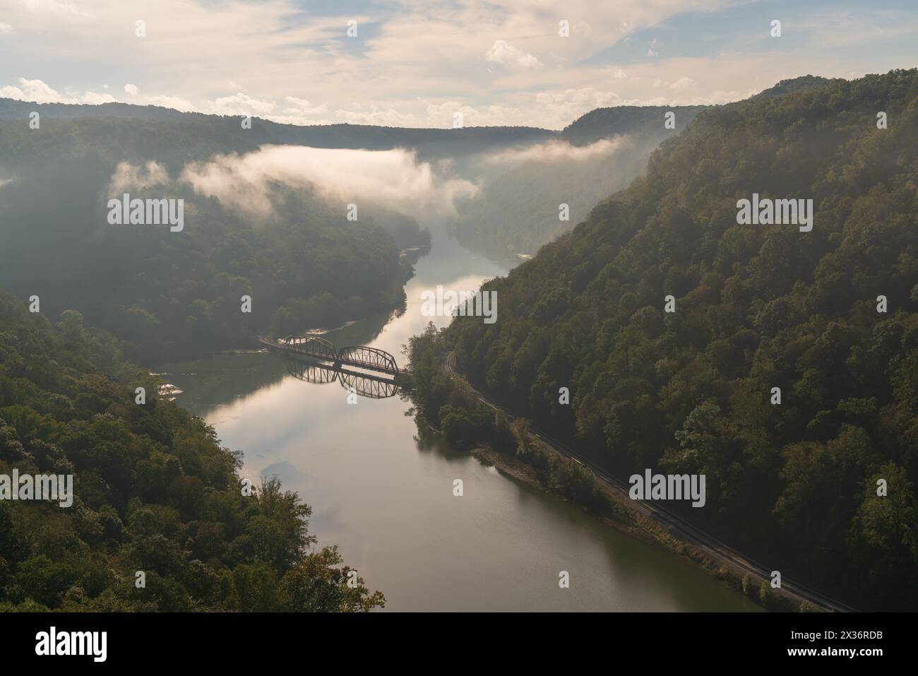 The New River Gorge National Park and Preserve in southern West Virginia in the Appalachian Mountains, USA Stock Photo