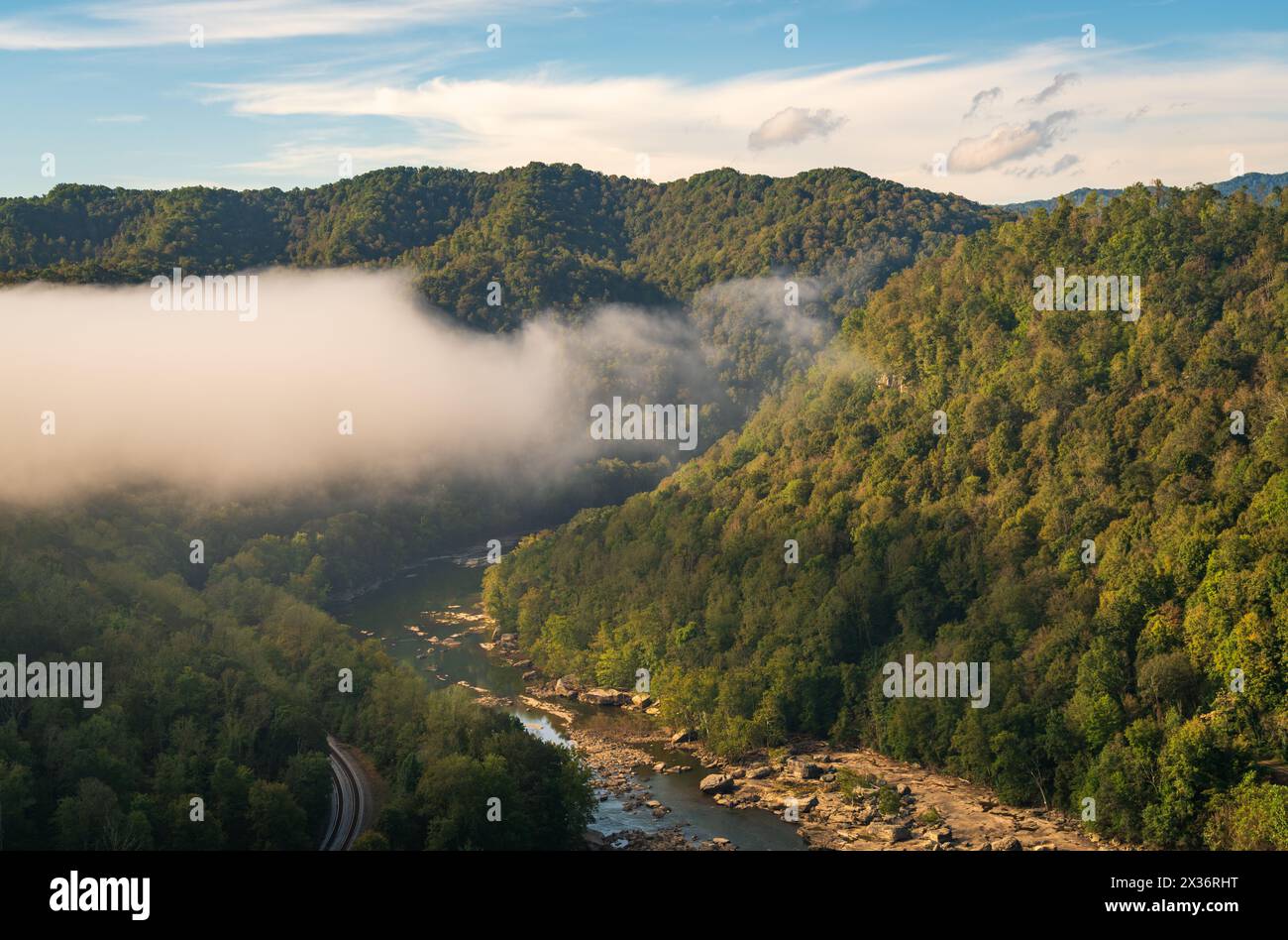 The New River Gorge National Park and Preserve in southern West Virginia in the Appalachian Mountains, USA Stock Photo