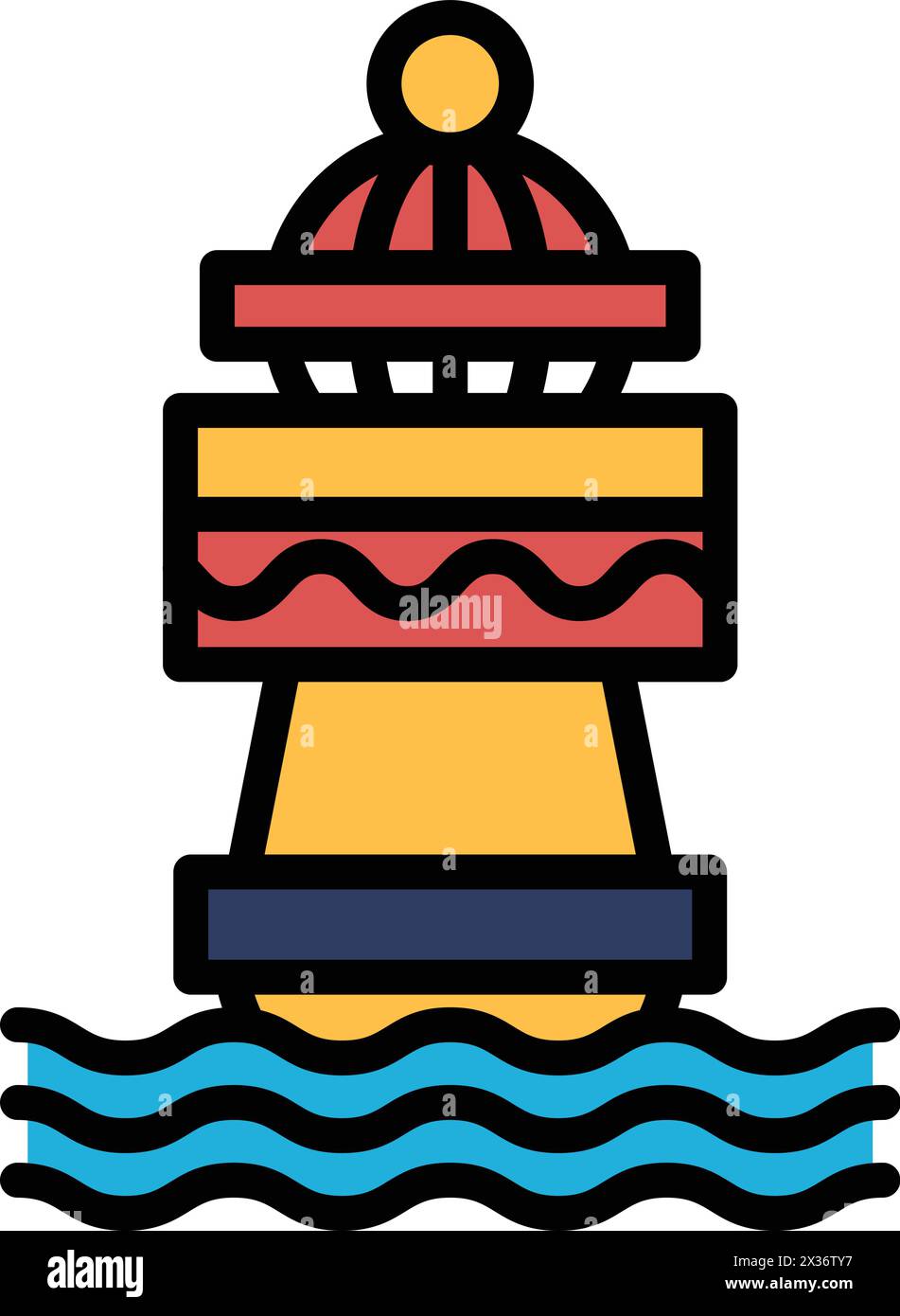 a-lighthouse-is-shown-in-the-water-the-lighthouse-is-black-and-white
