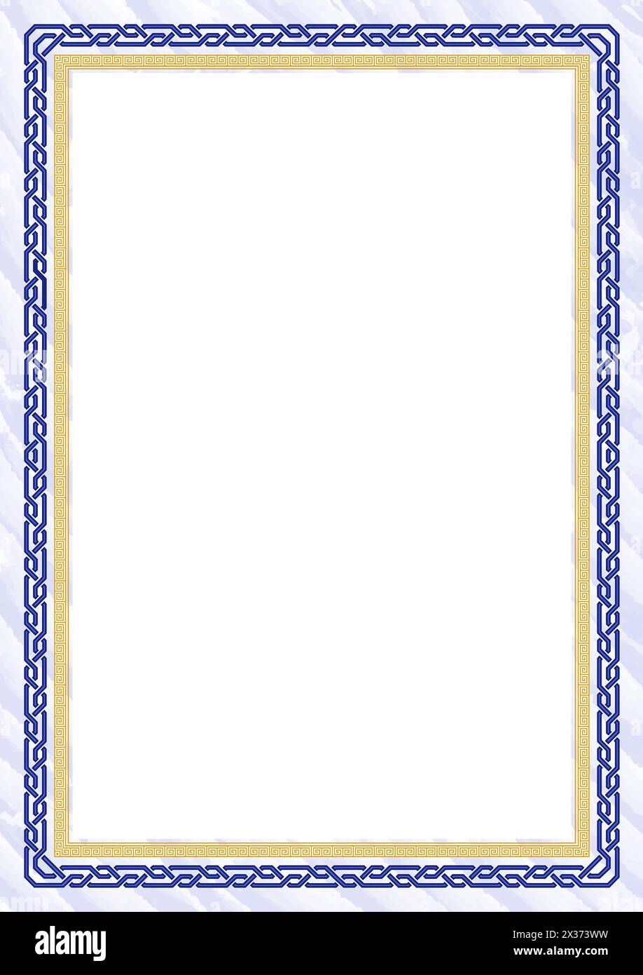 Vertical frame and border with colors of European Union flag, template ...