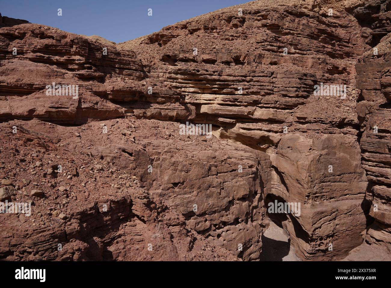 Beautiful landscape in the national nature reserve - Red Canyon, near Eilat, in southern Israel Stock Photo