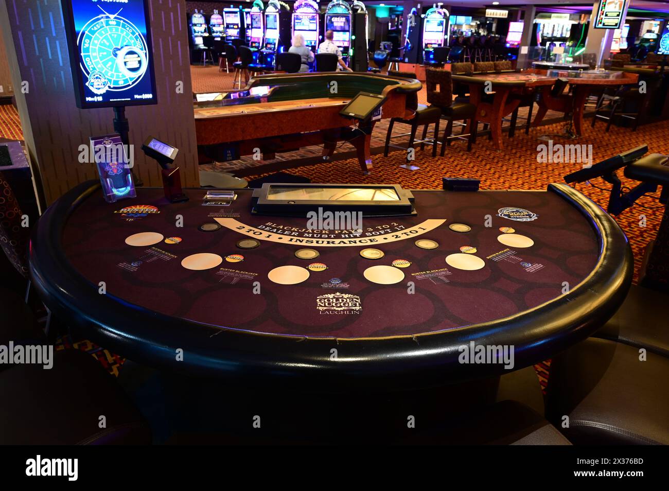 Black jack table hi-res stock photography and images - Alamy