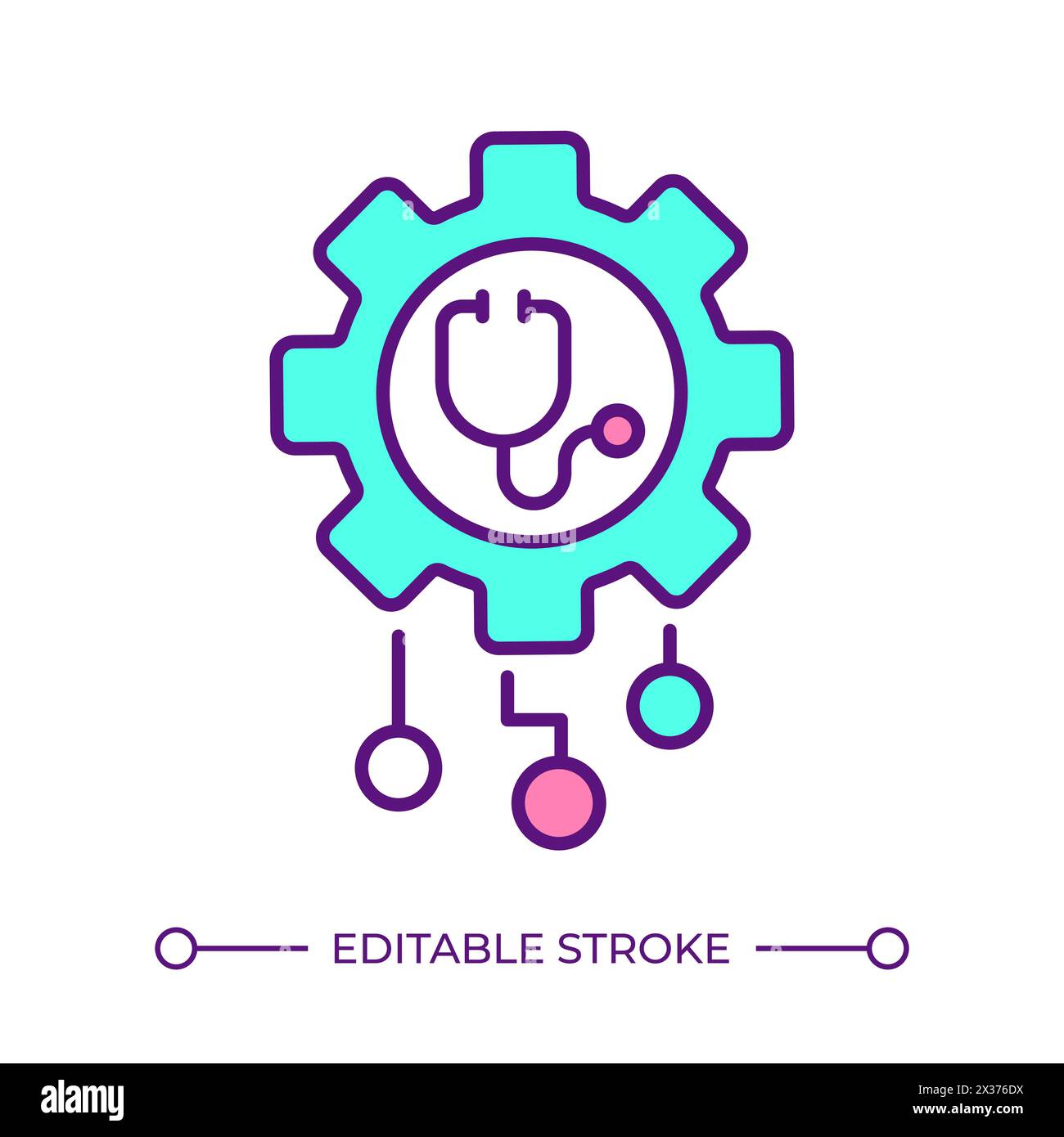 Patient support services RGB color icon Stock Vector