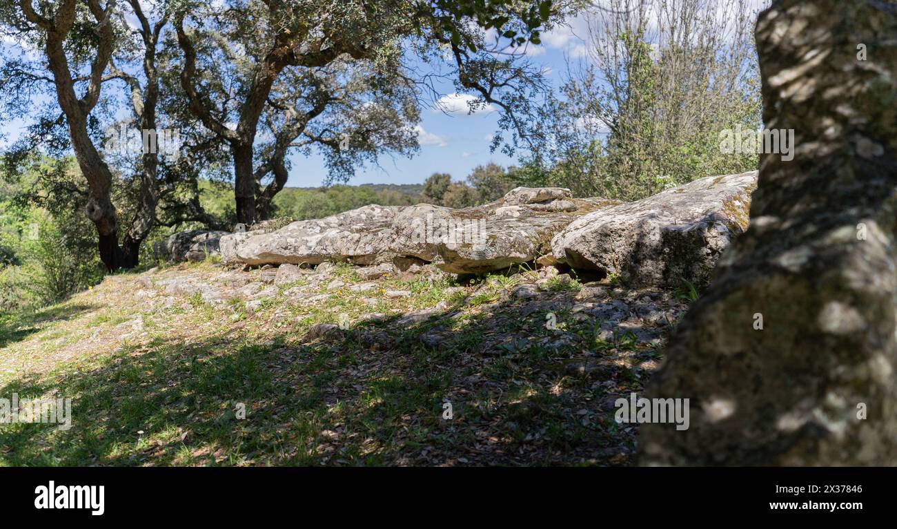 Tomb of the Giants of Pascaredda in Calangianus in northern Sardinia Stock Photo