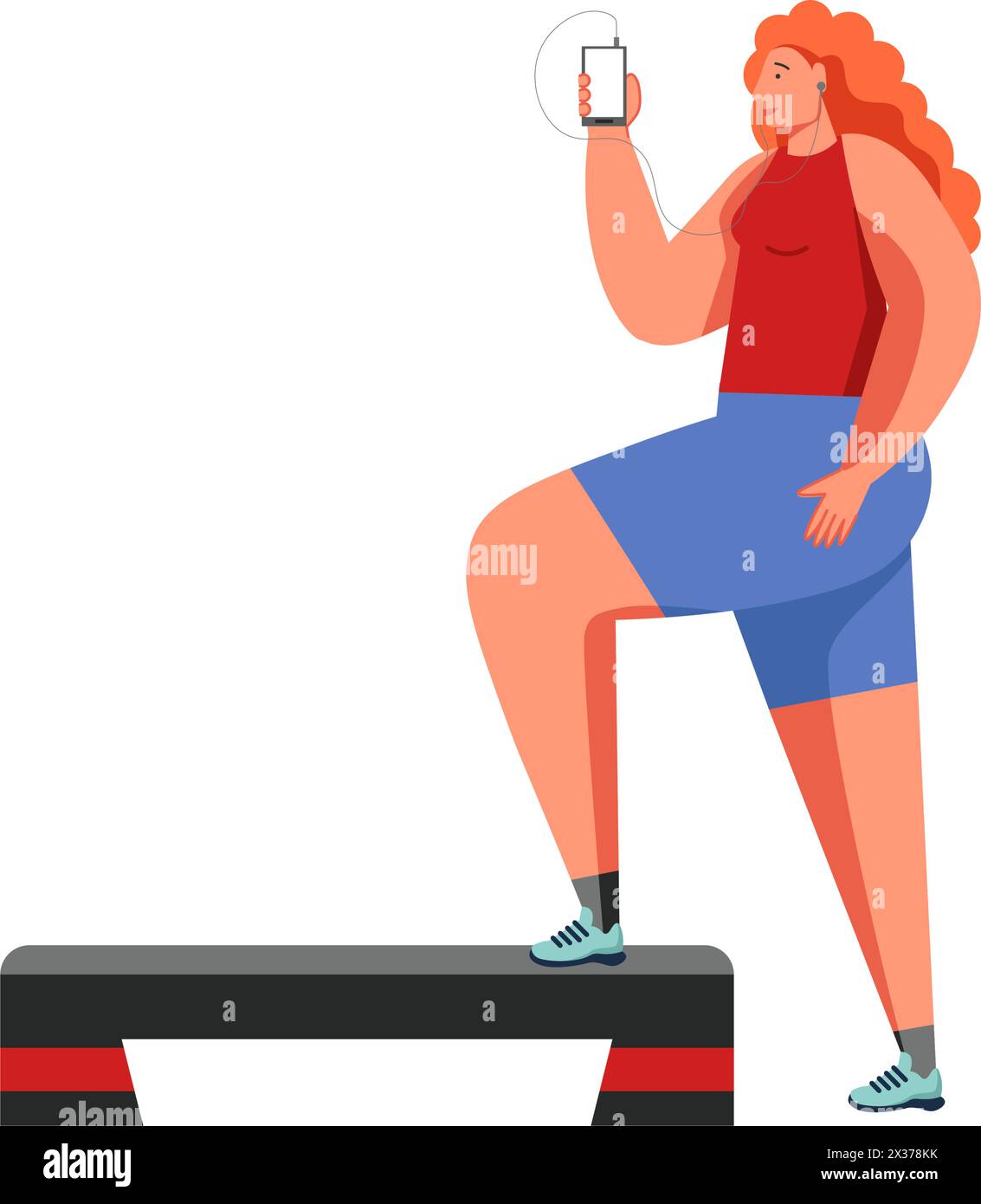 Fitness and gym people vector flat isolated illustration Stock Vector
