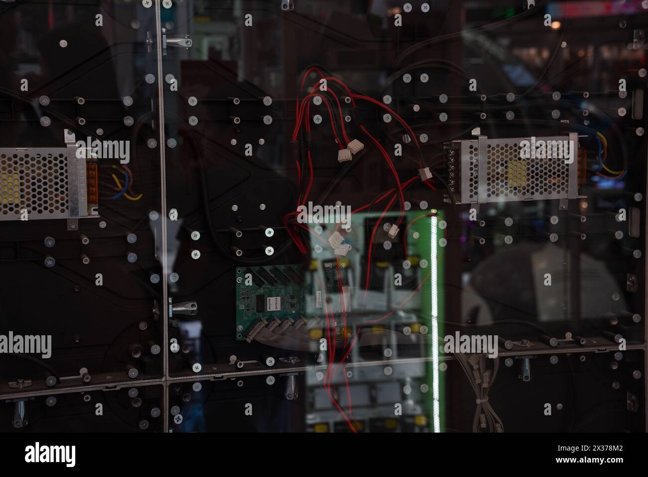 LED display assembly, diodes, wires, circuits Stock Photo - Alamy