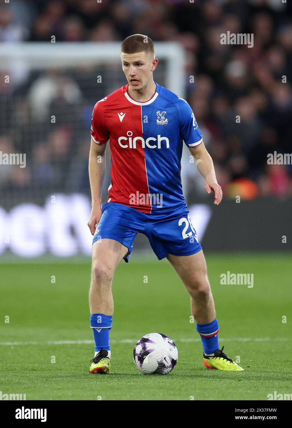 London, UK. 24th Apr, 2024. Adam Wharton of Crystal Palace during the Premier League match at Selhurst Park, London. Picture credit should read: David Klein/Sportimage Credit: Sportimage Ltd/Alamy Live News Stock Photo