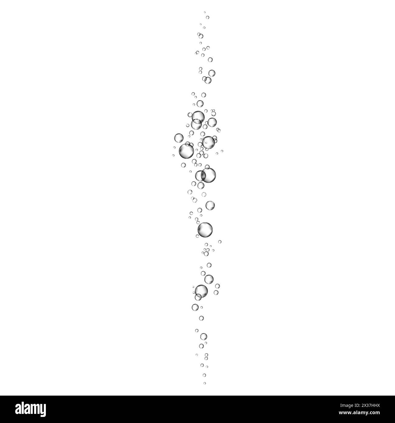 Air bubbles stream on white  background. Oxygen  in water, sea, aquarium. Soda pop.  Fizzy drink. Undersea vector texture. Stock Vector