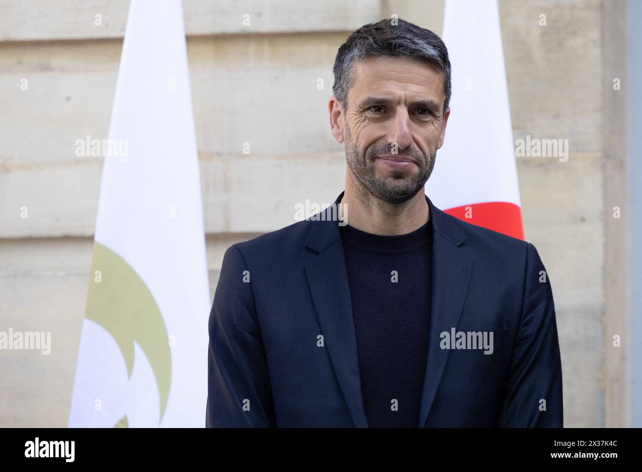 Paris, France. 25th Apr, 2024. French President of the Paris Organising Committee of the 2024