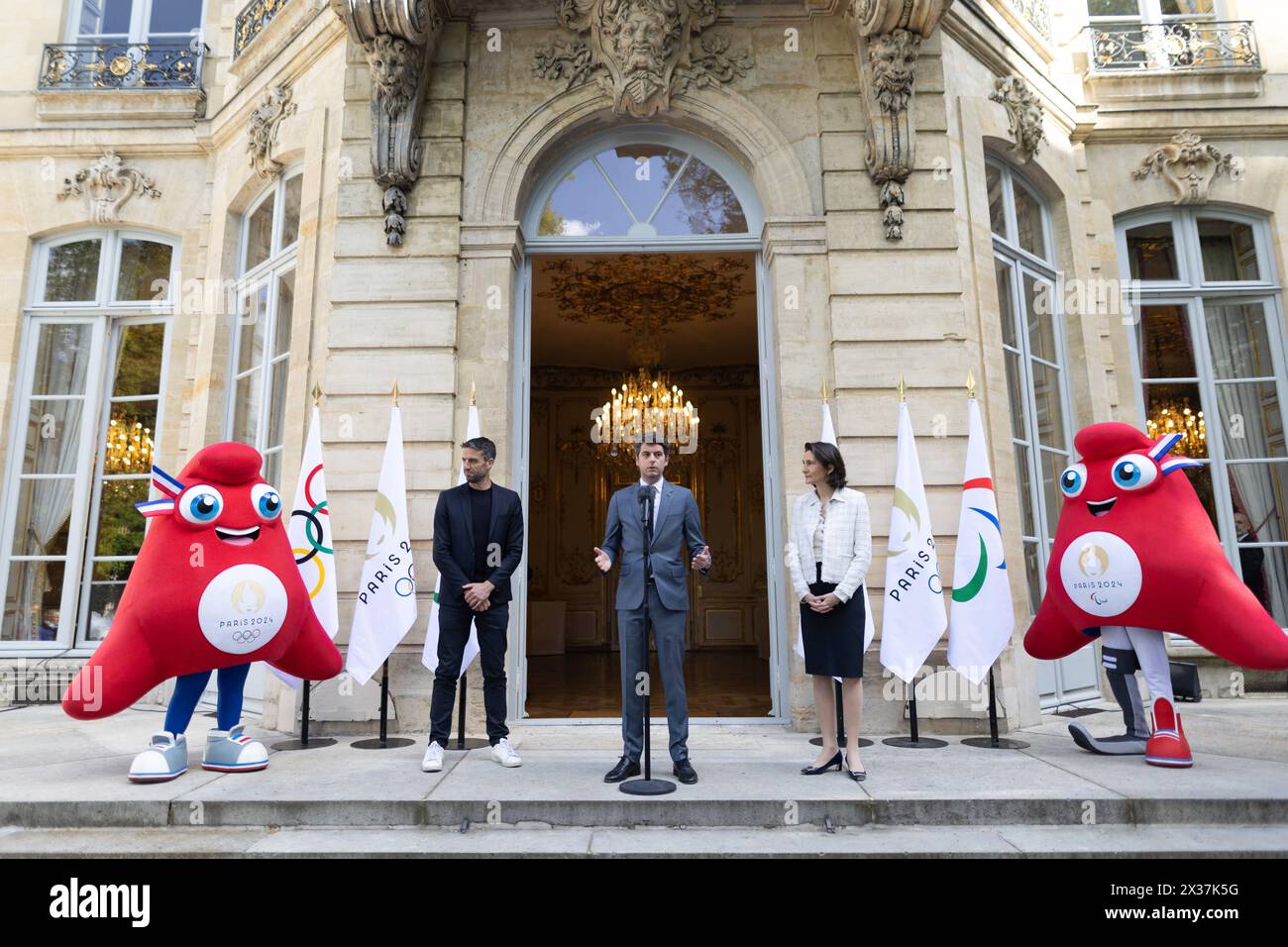 Paris, France. 25th Apr, 2024. French Prime Minister Gabriel Attal