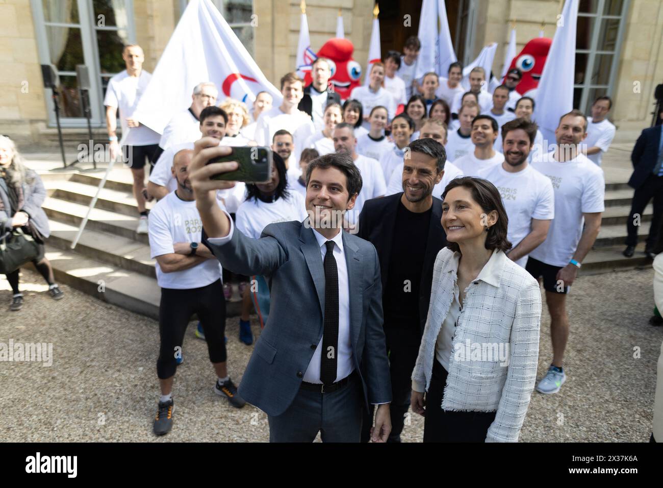 Paris, France. 25th Apr, 2024. French Prime Minister Gabriel Attal