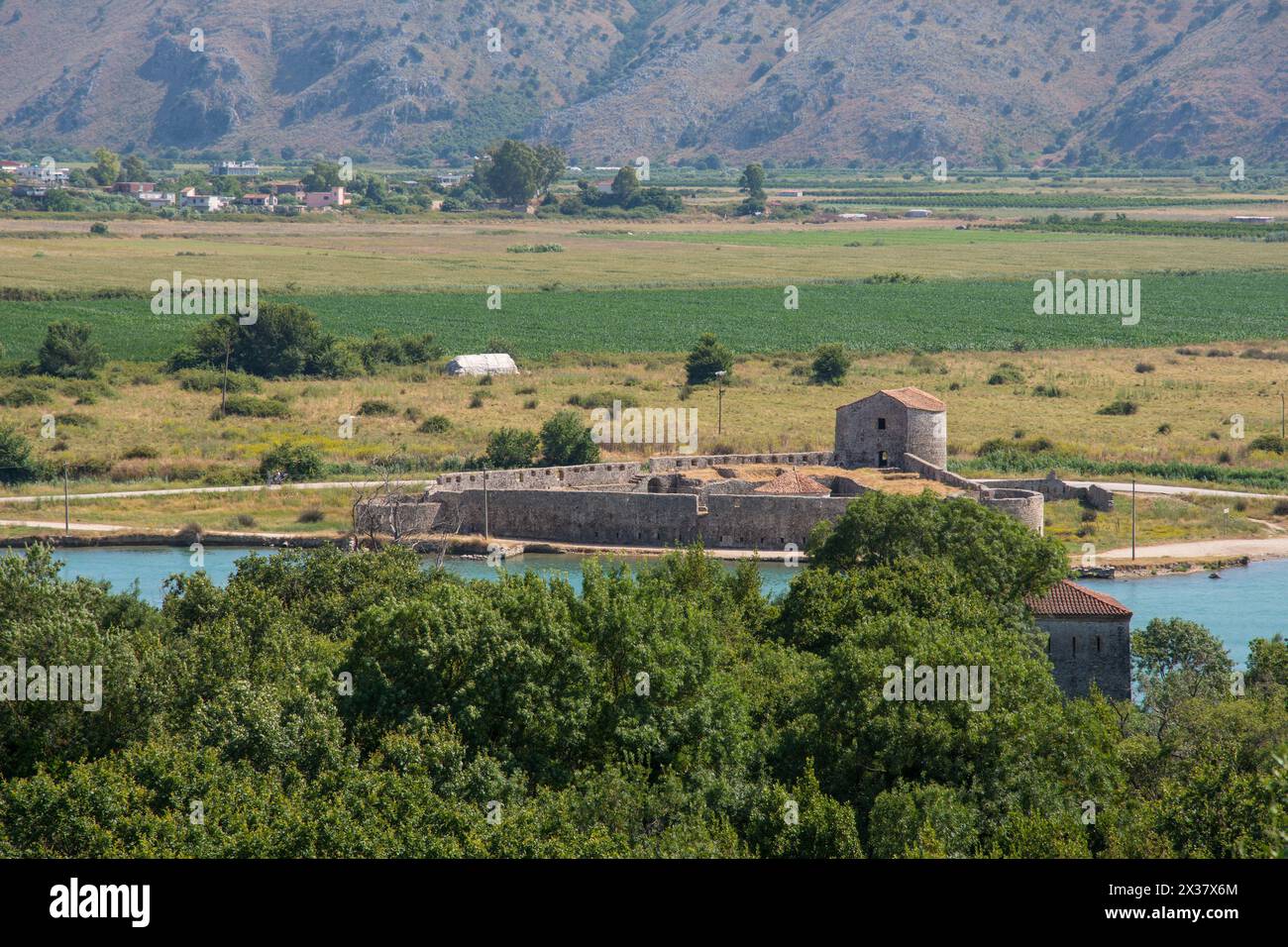 beautiful landscape of Butrint national archeological park in south ...