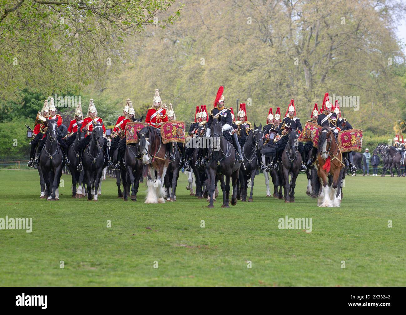 London, uk, 25th April 2024 The Household Cavalry Pass Final Test for