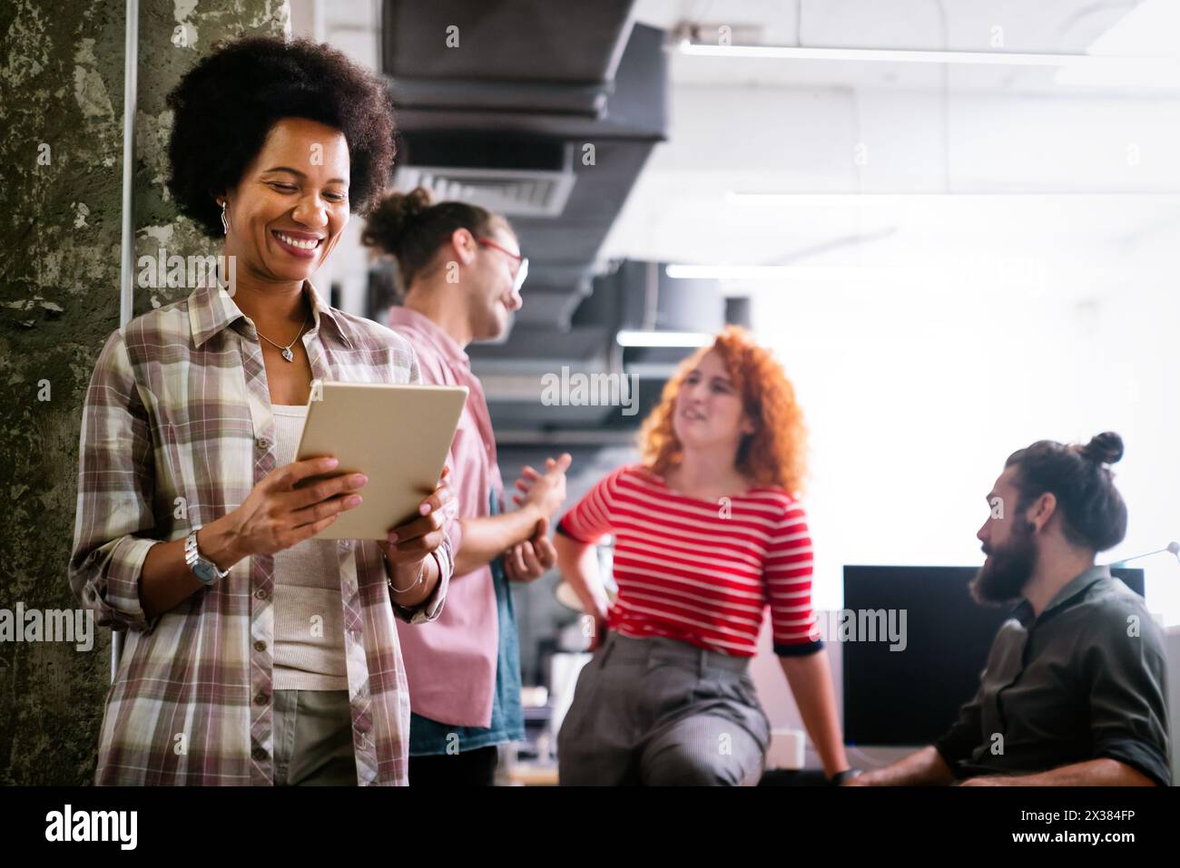 Software engineers working on project and programming in company. Startup business teamwork concept Stock Photo