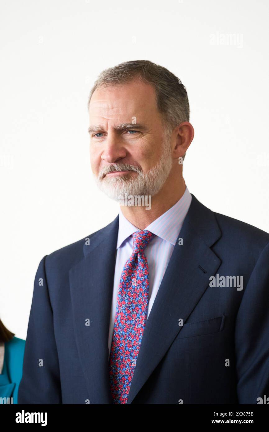 Santander, Cantabria, Spain. 25th Apr, 2024. King Felipe VI of Spain attends 'Tour del Talento 2024' at Botin Center on April 25, 2024 in Santander, Spain (Credit Image: © Jack Abuin/ZUMA Press Wire) EDITORIAL USAGE ONLY! Not for Commercial USAGE! Stock Photo
