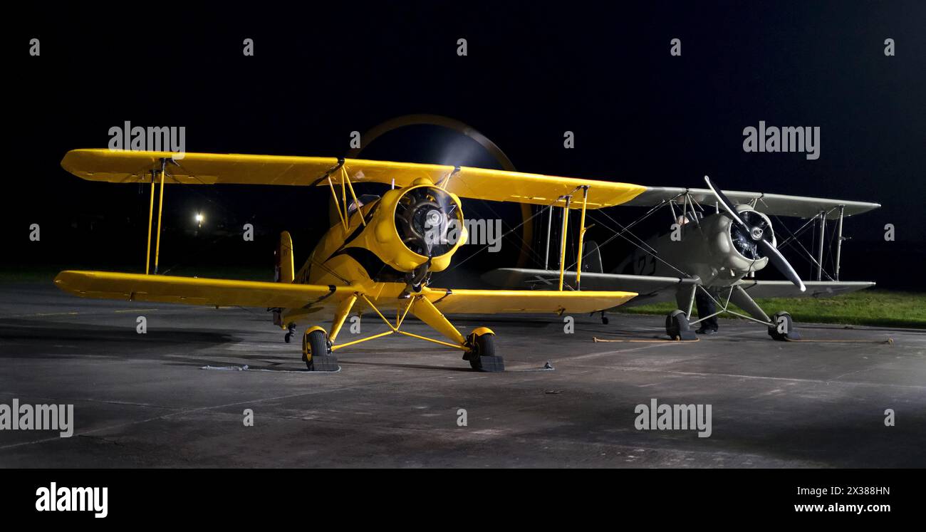 The Bücker Bü 133 Jungmeister was an advanced trainer of the Luftwaffe in the 1930s. Stock Photo
