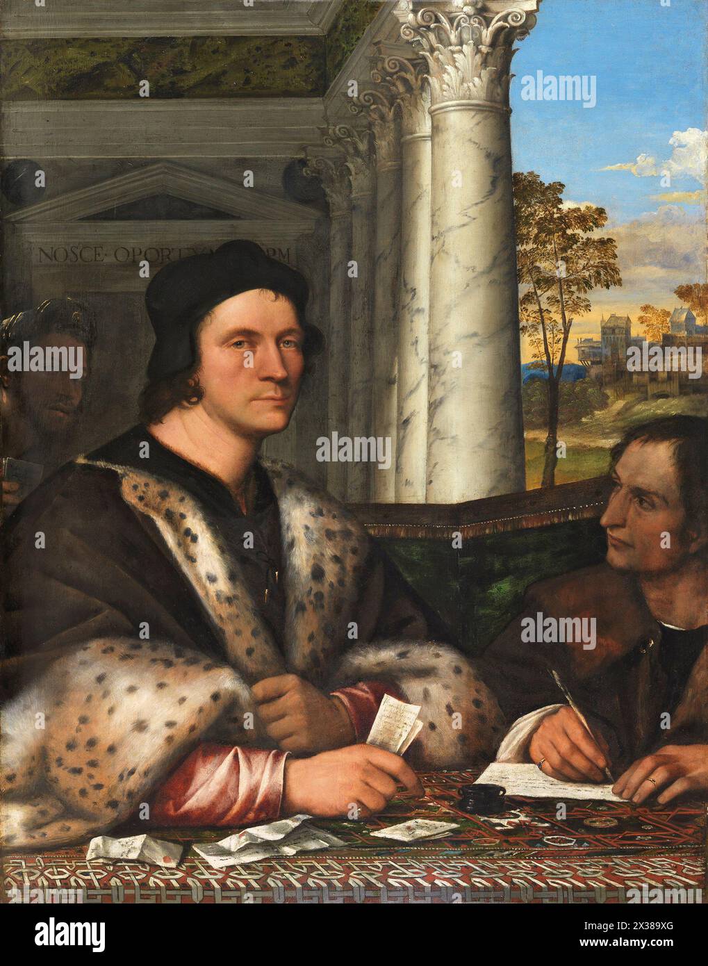 Ferry Carondelet with his Secretaries, 1512 Sebastiano del Piombo Stock Photo