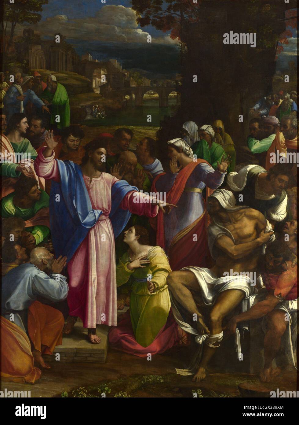 The Raising of Lazarus (1517–1519) Sebastiano del Piombo - Stock Photo