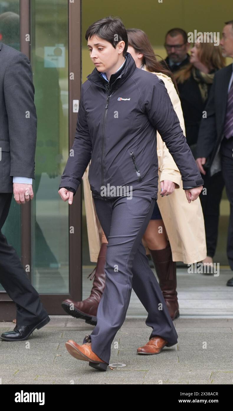 Pc Rachel Comotto leaves Westminster Magistrates' Court, London, who ...