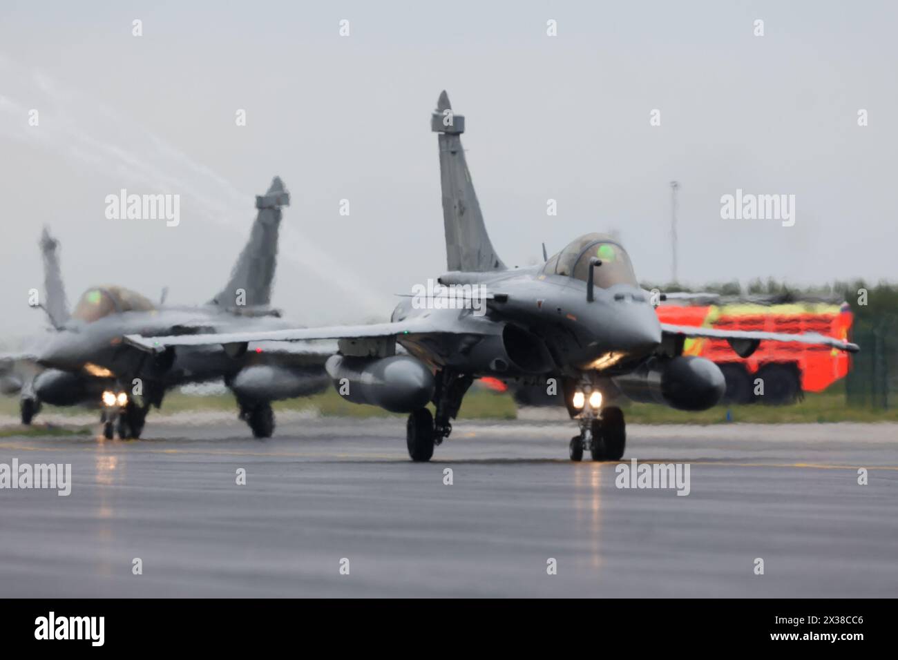 Rafale aircraft is seen at the Colonel Marko Zivkovic barracks during ...