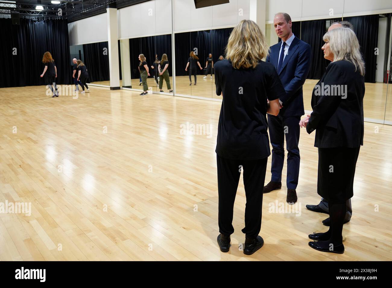 The Prince of Wales talking to staff as he officially opens a new employment skills training and community outreach centre for Betel UK, a charity for people affected by homelessness and addiction at their headquarters in Birmingham. Picture date: Thursday April 25, 2024. Stock Photo