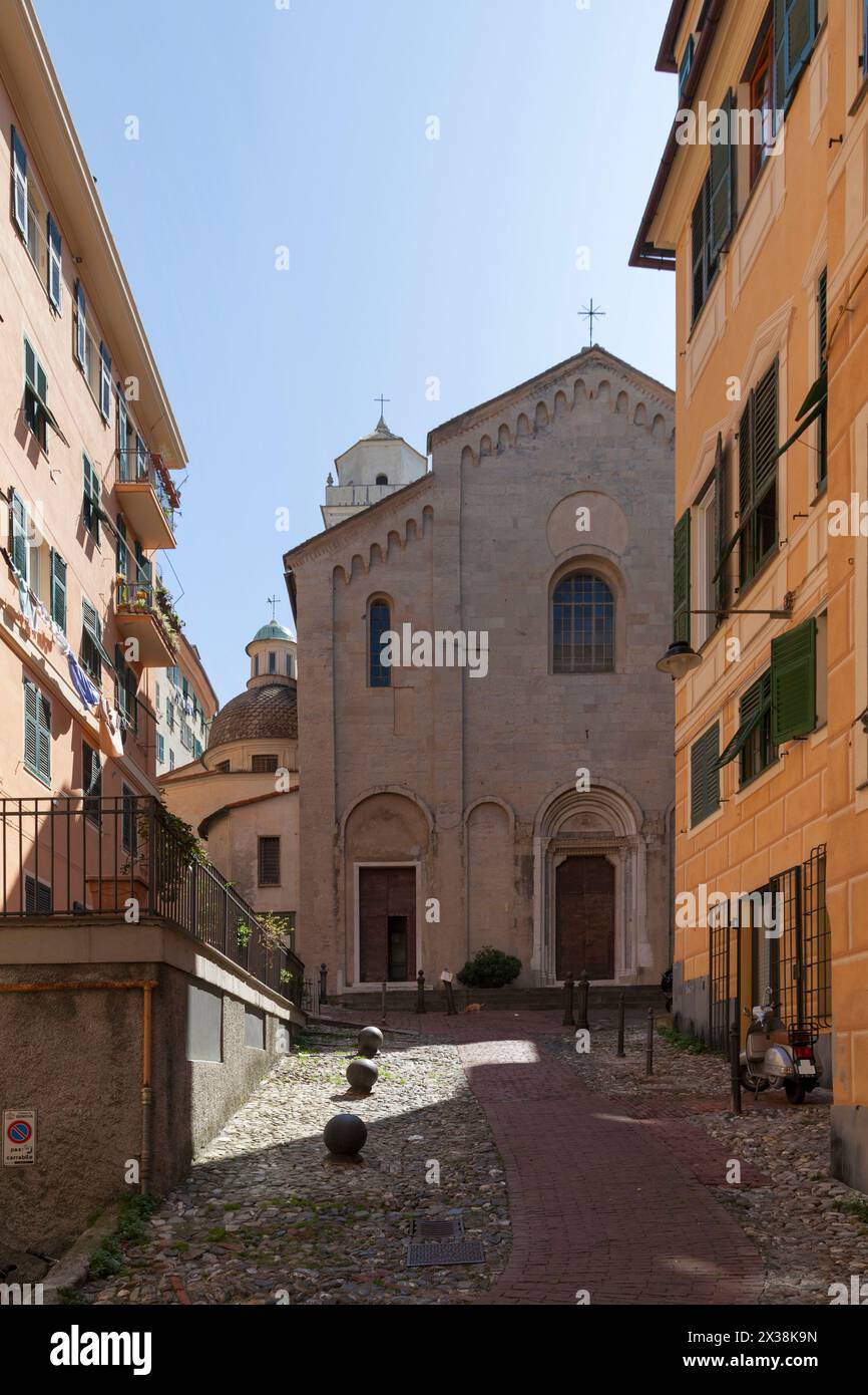 Santa Maria di Castello is a church and religious complex in Genoa, Italy. Administrated for a long time by the Dominicans, it is located in the Caste Stock Photo