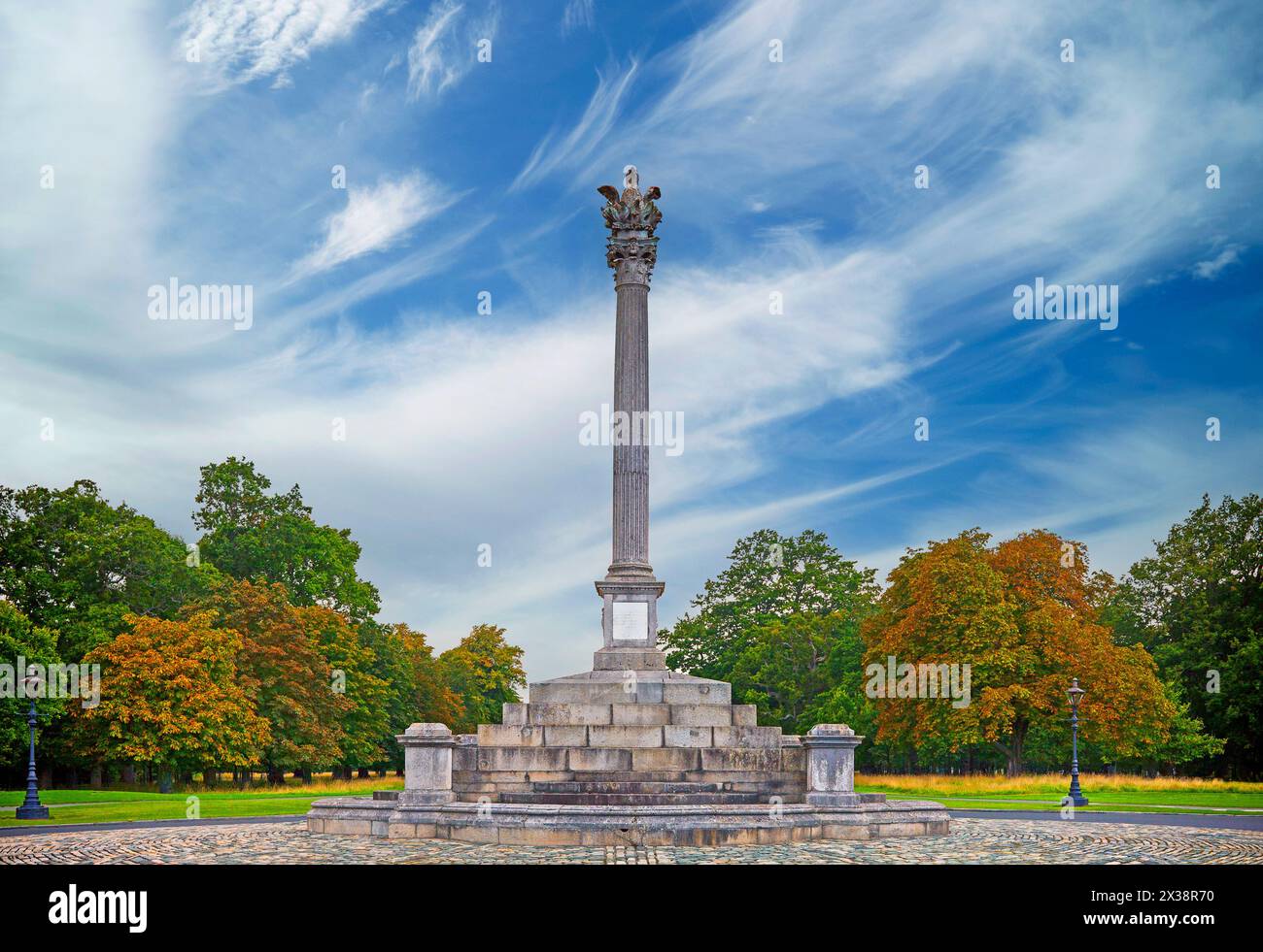 The Phoenix Monument in Phoenix Park, Dublin City, Ireland Stock Photo
