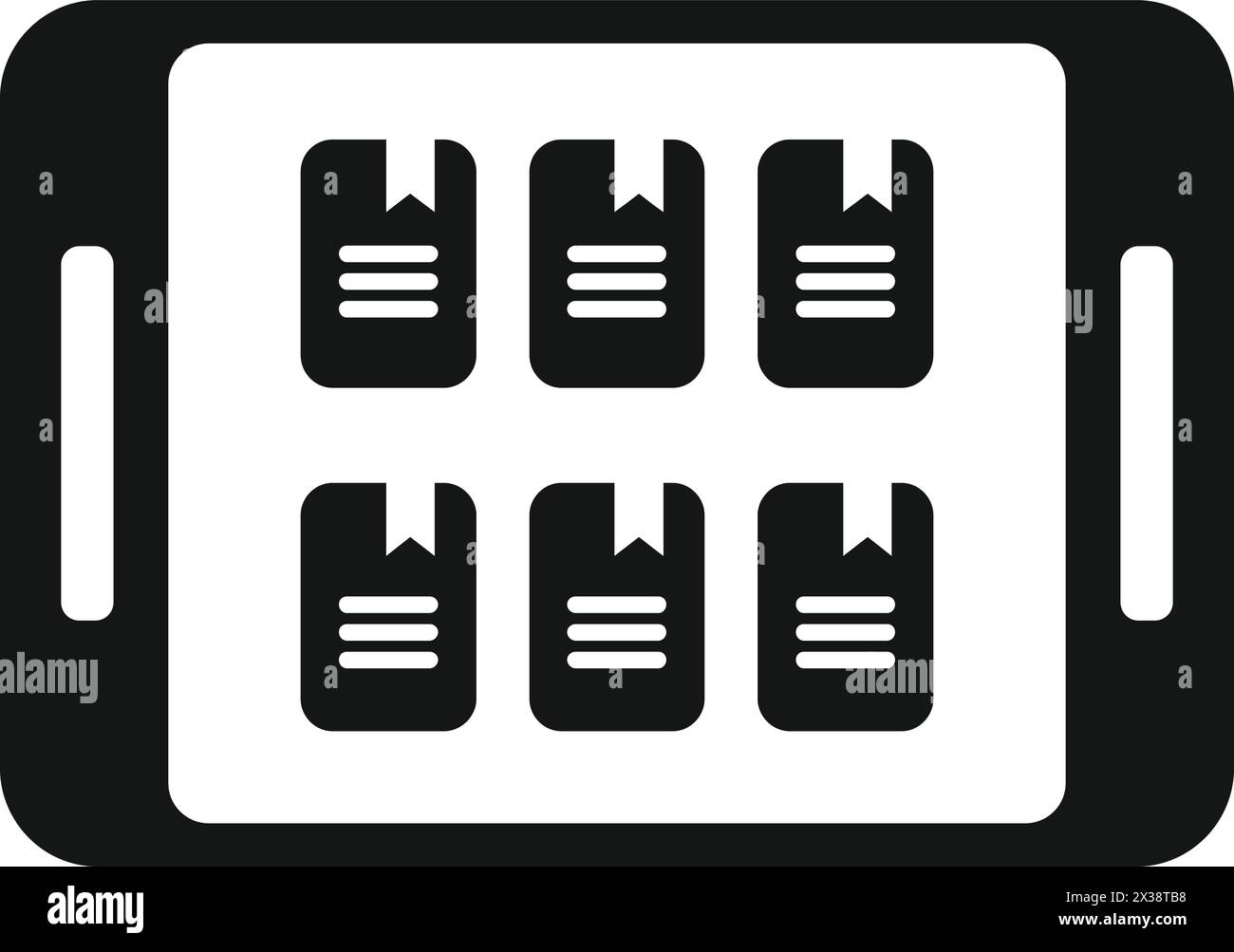 Digital online books stack icon simple vector. Network reading. Screen ...