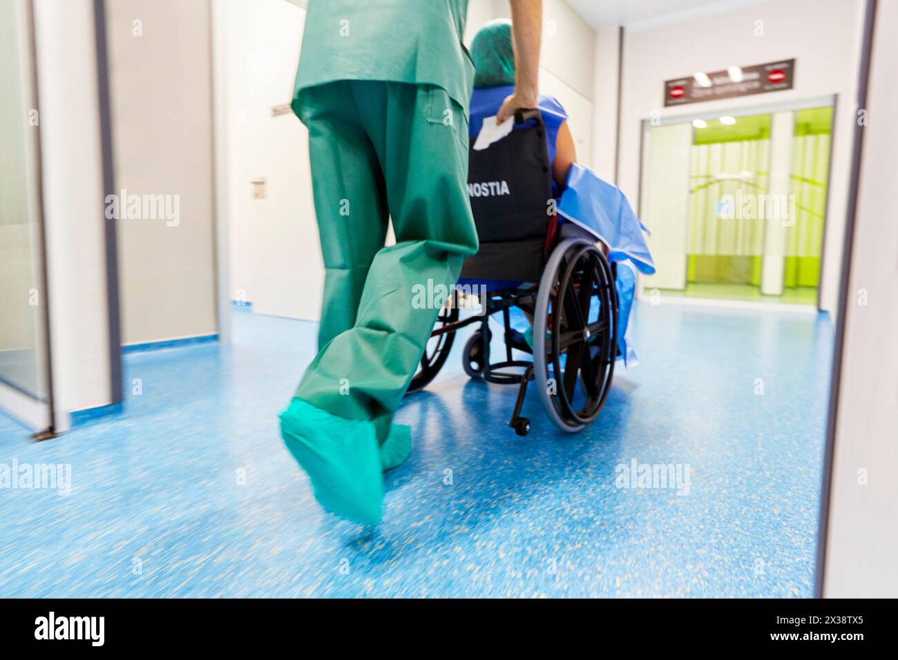 Transfer the patient to the operating room, Ambulatory Surgery, Hospital Donostia, San Sebastian, Gipuzkoa, Basque Country, Spain Stock Photo