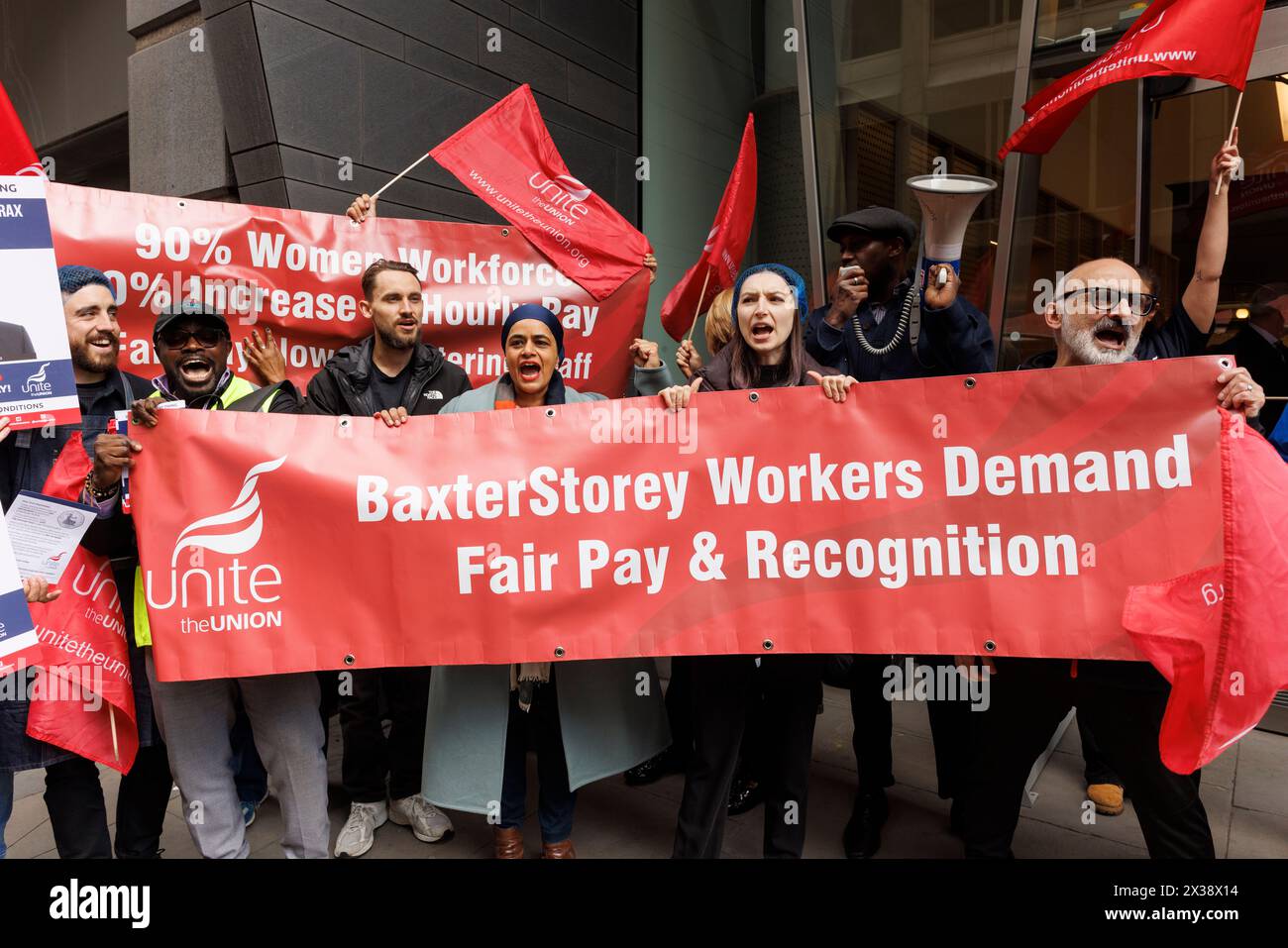 25th Apr. 2024. Protest outside DRAX AGM in the City of London. Drax is ...