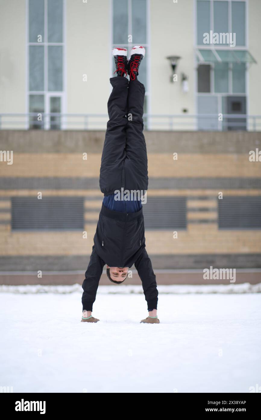 Strong man stands hands hi-res stock photography and images - Alamy