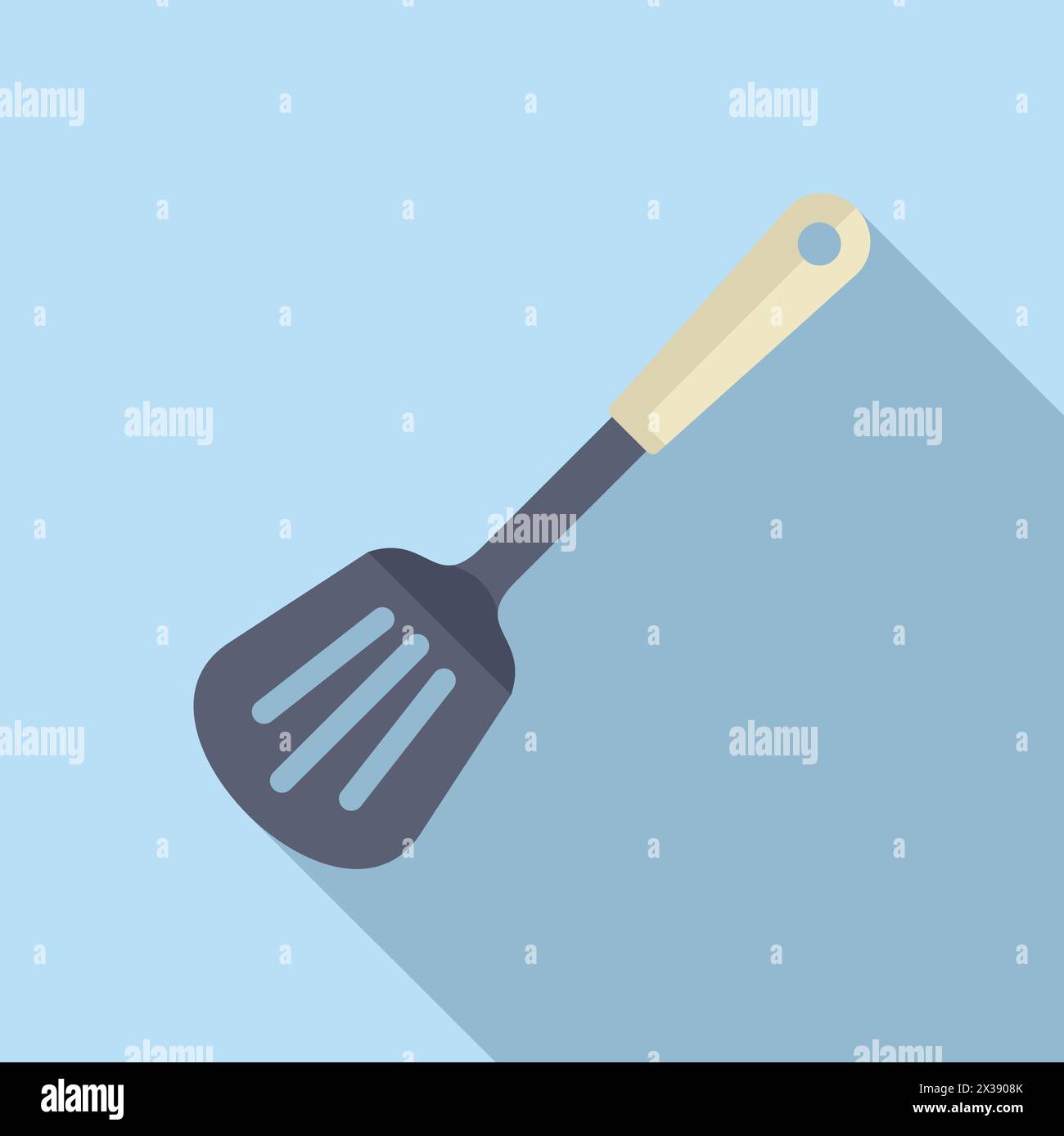 Baker spatula tool icon flat vector. Kitchen element. Food equipment Stock Vector